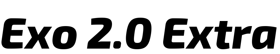 Exo 2.0 Extra Bold Italic cкачати шрифт безкоштовно